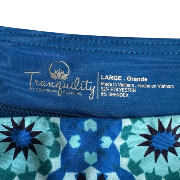 Tranquility by Colorado Clothing Blue and White Mini Skirt, Large - Picture 5 of 9
